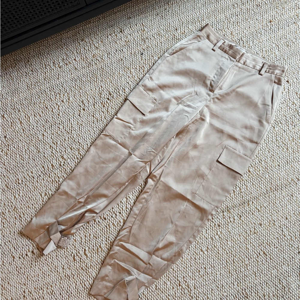 Babaton Satin Beige Trousers